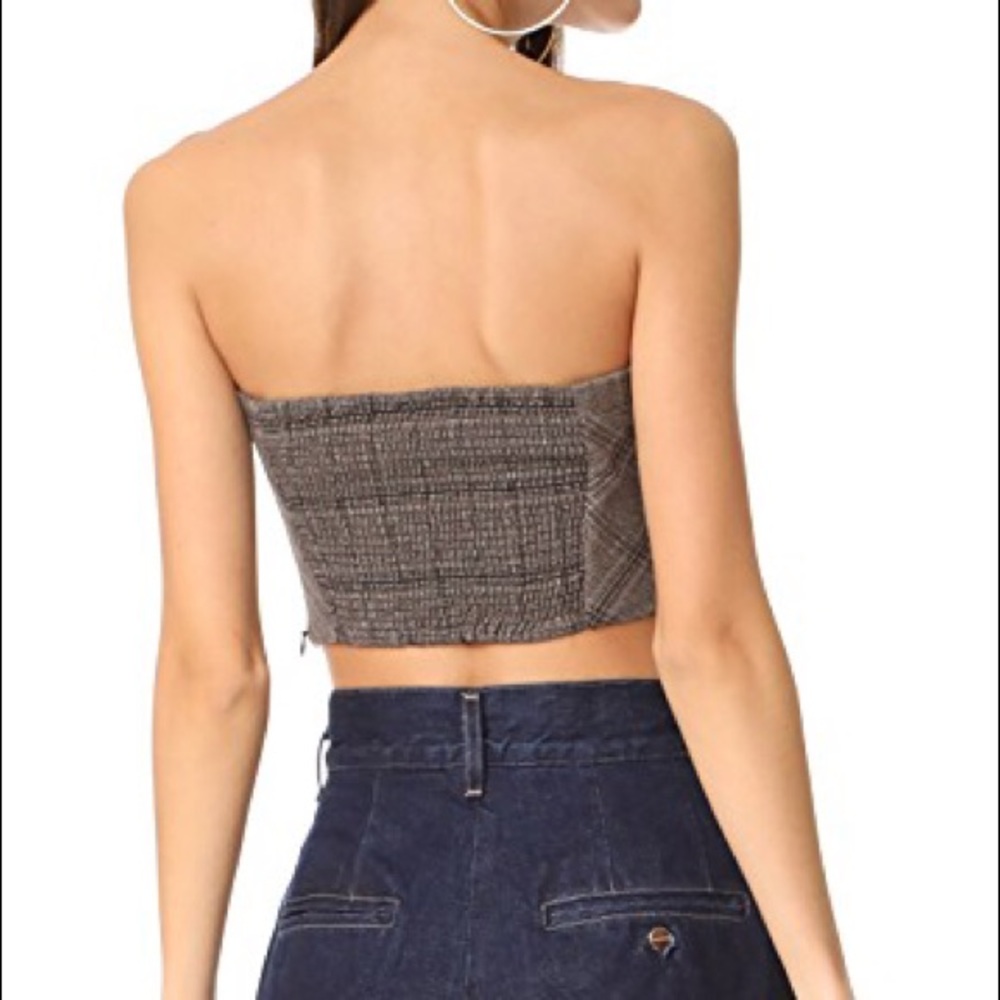Free People Out West brown plaid corset. NWT - Picture 4 of 4